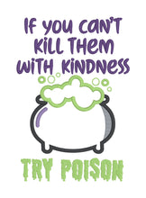 Load image into Gallery viewer, Try Poison appliqué machine embroidery design (4 sizes included) DIGITAL DOWNLOAD