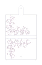 Load image into Gallery viewer, Tulip Line Art top load notebook cover machine embroidery design DIGITAL DOWNLOAD
