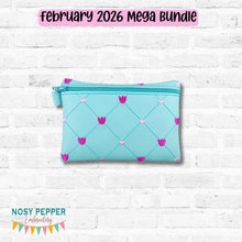 Load image into Gallery viewer, Tulip Quilted ITH Bag (5 sizes available)—FEB 26 MB—machine embroidery design DIGITAL DOWNLOAD