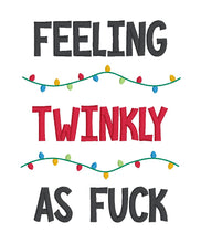 Load image into Gallery viewer, Twinkly AF machine embroidery design (4 sizes included) DIGITAL DOWNLOAD