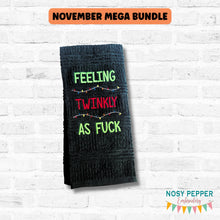 Load image into Gallery viewer, Twinkly AF machine embroidery design (4 sizes included) DIGITAL DOWNLOAD