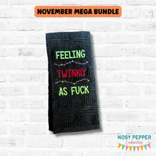 Load image into Gallery viewer, Twinkly AF machine embroidery design (4 sizes included) DIGITAL DOWNLOAD