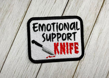 Load image into Gallery viewer, Emotional Support Knife patch 2025 Mystery Patch Bundle (2 sizes included) machine embroidery design DIGITAL DOWNLOAD