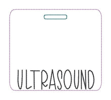 Load image into Gallery viewer, Ultrasound Badge buddy machine embroidery design DIGITAL DOWNLOAD