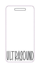 Load image into Gallery viewer, Ultrasound Badge buddy machine embroidery design DIGITAL DOWNLOAD