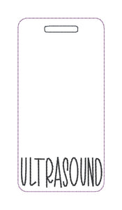 Ultrasound Badge buddy machine embroidery design DIGITAL DOWNLOAD
