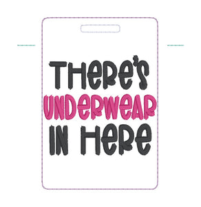 Underwear luggage tag set machine embroidery design DIGITAL DOWNLOAD