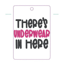 Load image into Gallery viewer, Underwear luggage tag set machine embroidery design DIGITAL DOWNLOAD