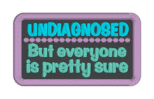 Load image into Gallery viewer, Undiagnosed patch (2 sizes included) machine embroidery design DIGITAL DOWNLOAD