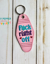 Load image into Gallery viewer, F@ck Right Off retro eyelet fob machine embroidery design FEB 24 Mature Mystery Bundle DIGITAL DOWNLOAD
