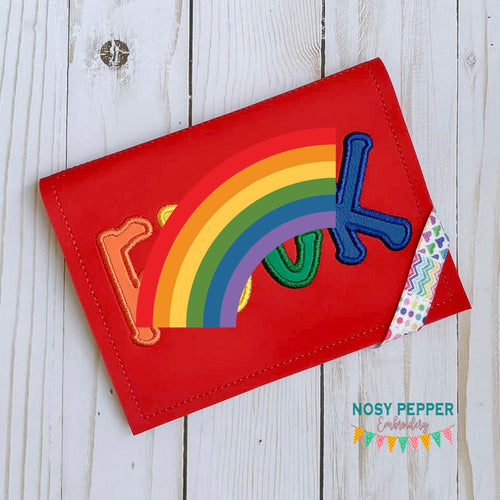 F*ck AF applique Notebook Cover FEB 24 Mature Mystery Bundle (2 sizes available) machine embroidery design DIGITAL DOWNLOAD