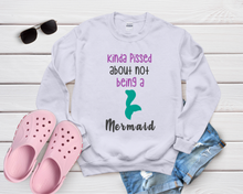 Load image into Gallery viewer, Kinda Pissed about not a mermaid applique design (5 sizes included) machine embroidery design DIGITAL DOWNLOAD