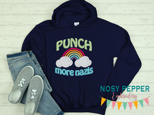 Punch More Nazis machine embroidery design (5 sizes included) DIGITAL DOWNLOAD