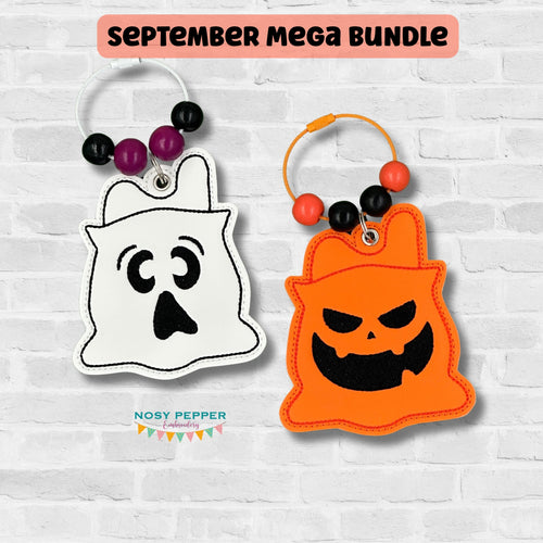 Treat Bag Bag tag (Set of 2)  machine embroidery design DIGITAL DOWNLOAD