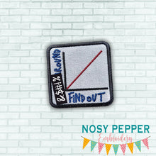 Load image into Gallery viewer, F@ck Around And Find Out patch machine embroidery design (2 sizes included) DIGITAL DOWNLOAD