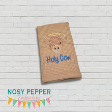 Load image into Gallery viewer, Holy Cow embroidery design (5 sizes included) DIGITAL DOWNLOAD
