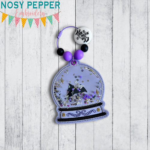 Crystal Ball shaker bookmark/bag tag/ornament machine embroidery file DIGITAL DOWNLOAD