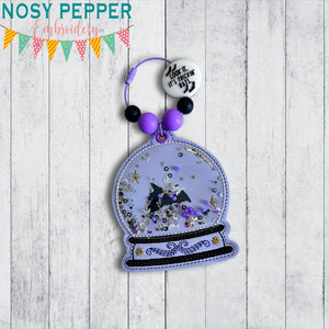 Crystal Ball shaker bookmark/bag tag/ornament machine embroidery file DIGITAL DOWNLOAD