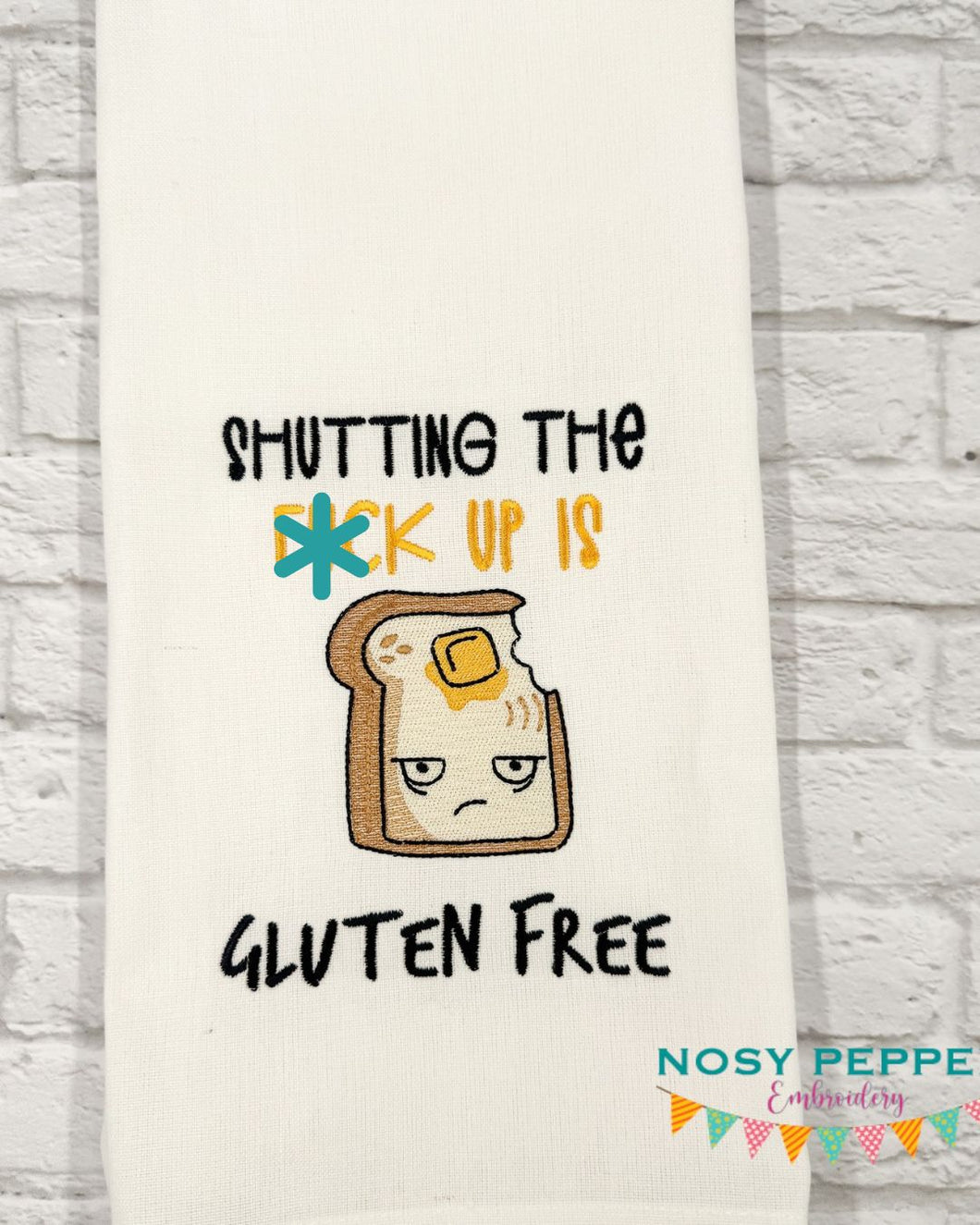 Gluten Free machine embroidery design FEB 24 Mature Mystery Bundle (5 sizes included) DIGITAL DOWNLOAD