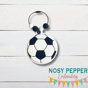 Soccer Puff bookmark/ornament/bag tag machine embroidery design DIGITAL DOWNLOAD