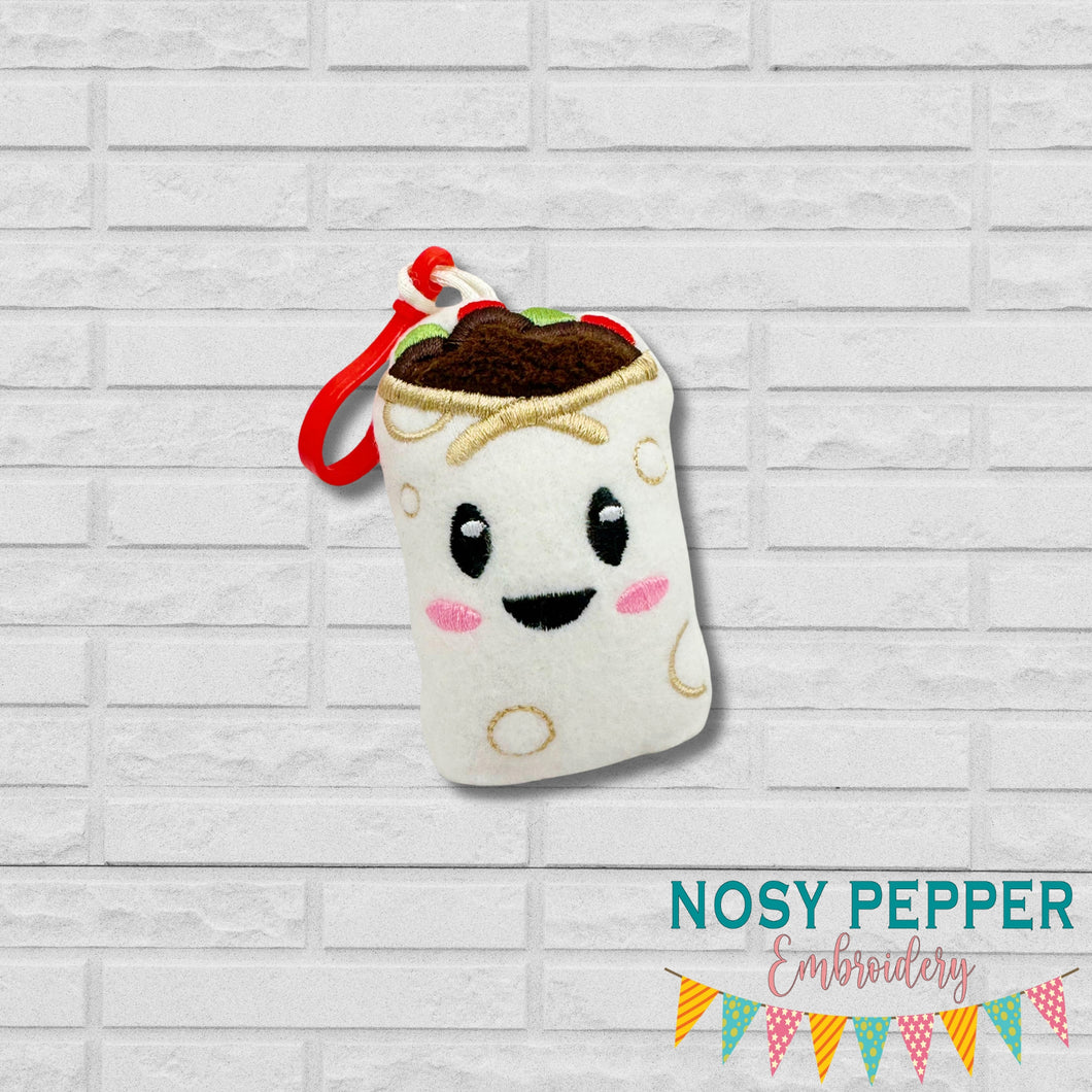 Burrito mini stuffie machine embroidery design DIGITAL DOWNLOAD