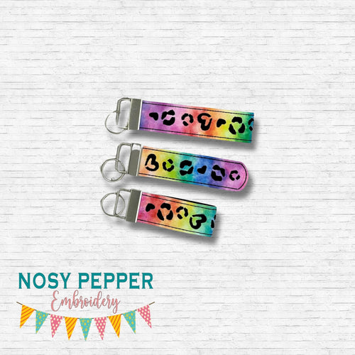 Leopard fob set machine embroidery file (3 sizes, single and multi files included) MB Feb '24 DIGITAL DOWNLOAD