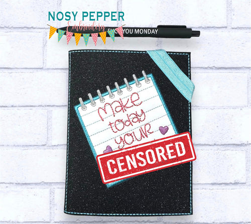 Make Today applique Notebook Cover (2 sizes available) machine embroidery design DIGITAL DOWNLOAD