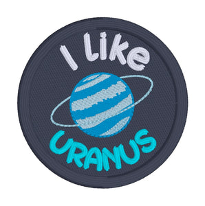 Uranus patch (2 sizes included) machine embroidery design DIGITAL DOWNLOAD