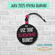 Load image into Gallery viewer, Use Your Blinker double-sided car tag machine embroidery design DIGITAL DOWNLOAD