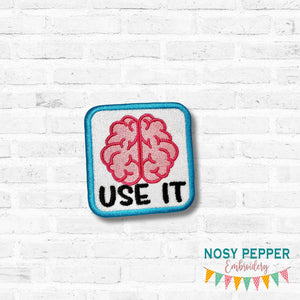 Use It patch (2 sizes included) machine embroidery design DIGITAL DOWNLOAD
