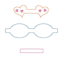 Load image into Gallery viewer, Valentine Bow (2 sizes included) machine embroidery design DIGITAL DOWNLOAD