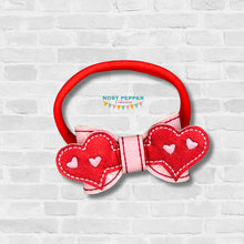Load image into Gallery viewer, Valentine Bow (2 sizes included) machine embroidery design DIGITAL DOWNLOAD