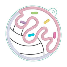 Load image into Gallery viewer, Volleyball Drip applique bag tag/bookmark/ornament machine embroidery design DIGITAL DOWNLOAD