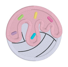 Load image into Gallery viewer, Volleyball Drip patch (2 sizes included) machine embroidery design DIGITAL DOWNLOAD