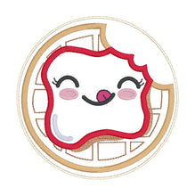 Load image into Gallery viewer, Waffle applique envelope style mug rug machine embroidery design (5 sizes included) DIGITAL DOWNLOAD