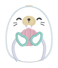 Load image into Gallery viewer, Walrus mini stuffie machine embroidery design DIGITAL DOWNLOAD