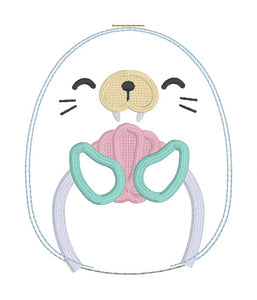 Walrus mini stuffie machine embroidery design DIGITAL DOWNLOAD