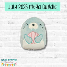 Load image into Gallery viewer, Walrus stuffie (5 sizes included) machine embroidery design DIGITAL DOWNLOAD