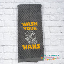Load image into Gallery viewer, Wash Your Hans machine embroidery design (4 sizes included) DIGITAL DOWNLOAD