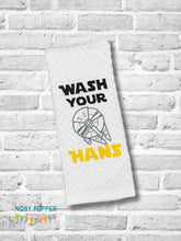 Load image into Gallery viewer, Wash Your Hans machine embroidery design (4 sizes included) DIGITAL DOWNLOAD
