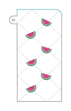 Load image into Gallery viewer, Watermelon Quilted Glasses case  (2 versions included) machine embroidery design DIGITAL DOWNLOAD