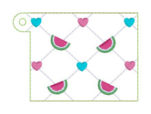 Load image into Gallery viewer, Watermelon Quilted Square Sanitizer Case machine embroidery design DIGITAL DOWNLOAD