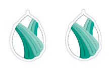 Load image into Gallery viewer, Wave ITH earrings machine embroidery design DIGITAL DOWNLOAD