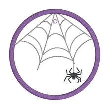 Load image into Gallery viewer, Web Full Appliqué Name bag tag --2026 Spooky Mystery Bundle-- machine embroidery design DIGITAL DOWNLOAD