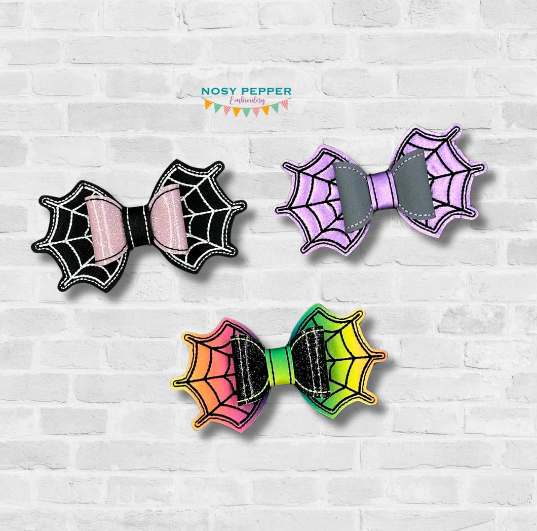 Spider Web ITH Bow 2024 Skill Builder Bundle (2 sizes included) machine embroidery design DIGITAL DOWNLOAD