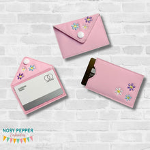 Load image into Gallery viewer, Flower Card Case (2 styles included)--2026 Skil Builder Bundle--machine embroidery design DIGITAL DOWNLOAD