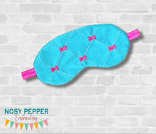 Load image into Gallery viewer, Bow Quilted sleep mask machine embroidery design (2 sizes included)--2026 Skill Builder Bundle--DIGITAL DOWNLOAD