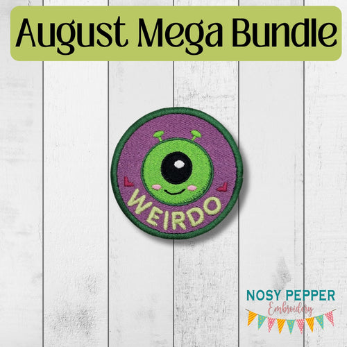 Weirdo patch (2 sizes included) machine embroidery design DIGITAL DOWNLOAD