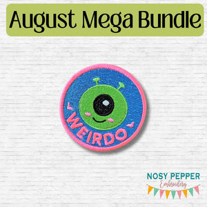 Weirdo patch (2 sizes included) machine embroidery design DIGITAL DOWNLOAD