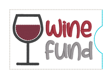 Load image into Gallery viewer, Wine Fund Card Case June '26 Mega Bundle machine embroidery design DIGITAL DOWNLOAD